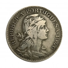 Km#577 50 Centavos 1946 MBC+ Portugal Europa
