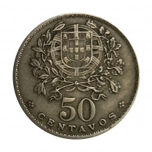Km#577 50 Centavos 1946 MBC+ Portugal Europa