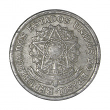 Moeda v-276 1 Cruzeiro 1959 MBC  Alumínio Ø23mm 2,4gr.