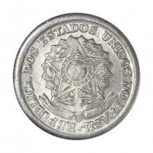 Moeda V-275 1 Cruzeiro 1958 SOB/FC Alumínio Ø23mm 2,4gr.