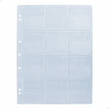 Kit 10 Folhas para Moedas 32x24 Organizer 12 Bolsos