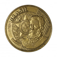 Moeda V-521 25 Centavos 2001 MBC+  Aço R Bronze Ø25mm 7,5gr.