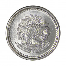 Moeda V-386 10 Centavos 1986 SOB/FC Aço Inoxidável Ø17mm 2gr.