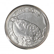 Moeda V-423 100 Cruzeiros 1992 SOB/FC Peixe Boi Aço Inoxidável Ø18mm 2,4gr.