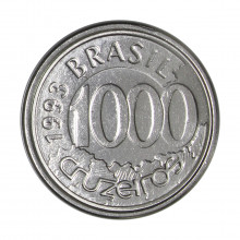 Moeda V-428 1000 Cruzeiros 1993 FC Aço Inoxidável Ø20mm 2,9gr.