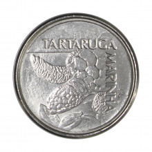 Moeda V-425 500 Cruzeiros 1992 SOB/FC Tartaruga Marinha Aço Inoxidável Ø19mm 2,6gr.