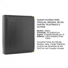 Album Fichário Cédulas Moedas Selos Cartão Telefônico Cobra P