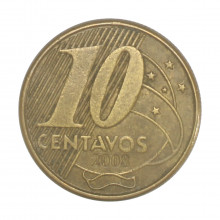 10 Centavos 2008 MBC Cunho Trincado