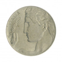 Km#44 20 Centésimos 1909 R (Roma) MBC Itália Europa Níquel 21.5(mm) 4(gr)