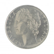 Km#96.1 100 Liras 1975 R MBC + Itália Europa Aço Iox 27.8(mm) 8(gr)