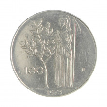 Km#96.1 100 Liras 1973 R MBC  Itália Europa Aço Iox 27.8(mm) 8(gr)