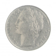 Km#96.1 100 Liras 1965 R MBC  Itália Europa Aço Iox 27.8(mm) 8(gr)