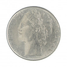 Km#96.1 100 Liras 1981 R MBC Itália Europa Aço Iox 27.8(mm) 8(gr)