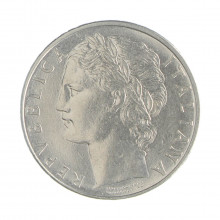 Km#96.1 100 Liras 1979 R MBC+ Itália Europa Aço Iox 27.8(mm) 8(gr)
