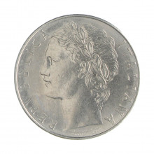 Km#96.1 100 Liras 1978 R MBC Itália Europa Aço Iox 27.8(mm) 8(gr)