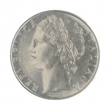 Km#96.1 100 Liras 1978 R MBC+ Itália Europa Aço Iox 27.8(mm) 8(gr)