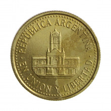 Km#110.2 25 Centavos 2010 MBC Argentina América Bronze Alumínio 24.2(mm) 5.4(gr)