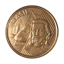 Moeda V-483 5 Centavos 2017  MBC+   Aço R Cobre  Ø22mm 4,1gr.