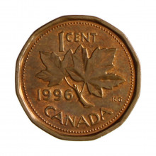 Km#181 1 Cent 1996 MBC Canadá América Bronze 19.1(mm) 2.5(gr)