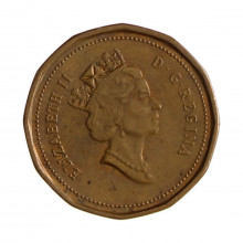 Km#181 1 Cent 1993 MBC Canadá América C/pátina azulada Bronze 19.1(mm) 2.5(gr)