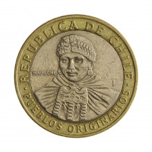 Km#236 100 Pesos  2010 So MBC  Chile  América  Bimetálico  23.5(mm) 7.58(gr)