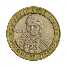 Km#236 100 Pesos  2009 So MBC  Chile  América  Bimetálico  23.5(mm) 7.58(gr)