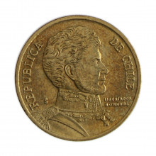 Km#228.2 10 Pesos 2010 SO MBC Chile  América  Cobre-alumínio-níquel 21(mm) 3.5(gr)