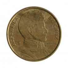 Km#228.2 10 Pesos 2007 SO MBC Chile  América  Cobre-alumínio-níquel 21(mm) 3.5(gr)