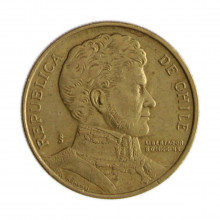 Km#228.2 10 Pesos 1997 SO MBC Chile  América  Cobre-alumínio-níquel 21(mm) 3.5(gr)