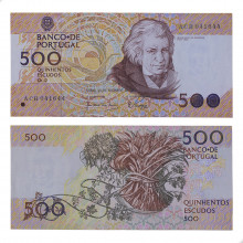 P#180a 500 Escudos 1987 MBC+ Portugal Europa