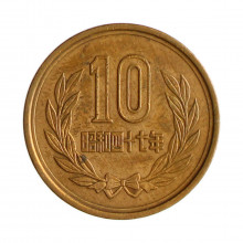 Y#73a 10 Yen 1972 MBC Japão Ásia Bronze 23.5(mm) 4.5(gr)