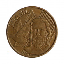 5 Centavos 2006 MBC  Cunho Marcado "Reverso"