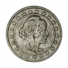 Moeda P-715 2000 Réis 1929 MBC  Prata 500 Ø26mm 8gr.