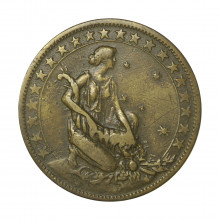Moeda V-134 1000 Réis 1931 MBC Data Difícil Bronze Alumínio Ø27mm 8gr.