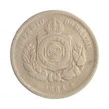 Moeda V-014 100 Réis 1884 BC/MBC  Cupro Níquel Ø27mm 10gr.