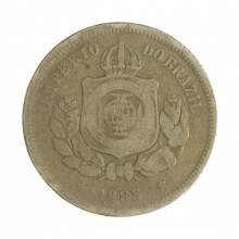 Moeda V-013 100 Réis 1883 MBC  Cupro Níquel Ø27mm 10gr.