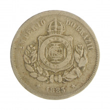 Moeda V-013 100 Réis 1883 MBC  Cupro Níquel Ø27mm 10gr.