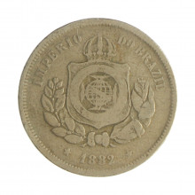 Moeda V-012A 100 Réis 1882 MBC  Cupro Níquel Ø27mm 10gr.