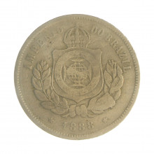 Moeda V-034 200 Réis 1888 MBC  Cupro Níquel Ø32mm 15gr.
