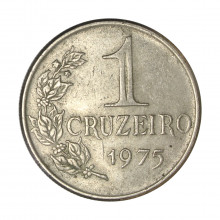 Moeda V-320 1 Cruzeiro 1975 MBC+  Cupro Níquel Ø29mm 10,2gr.
