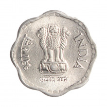 Moeda KM#39 10 Paise 1989 FC Índia Ásia Alumínio Ø23,03mm 1,76gr.