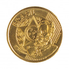 Moeda V-544 25 Centavos 2024 FC  Aço Revestido de Bronze Ø25mm 7,5gr.