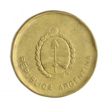 Moeda KM#98 10 Centavos 1986 MBC Argentina América Latão Ø21,5mm 4,45gr.
