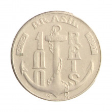 Moeda V-141 100 Réis 1937 MBC/SOB Tamandaré Cupro Níquel Ø20mm 4,5gr.