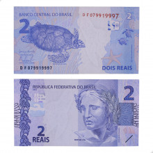 Cédula C-335 DF 2 Reais 2016 MBC/SOB - Henrique de C. Meirelles / Alexandre A. Tombini