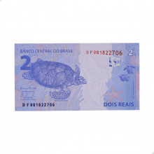 Cédula RL2.016 2 Reais DF 2016 SOB/FE - Henrique de C. Meirelles / Alexandre A. Tombini