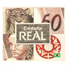 Folder Encarte para Cédula de 50 Reais Descritivo