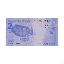 Cédula RL2.037 2 Reais GJ 2019 FE - Paulo Roberto N. Guedes / Roberto Campos Neto
