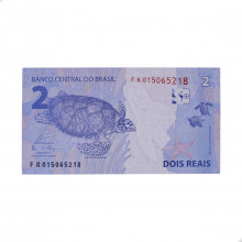 Cédula RL2.034 2 Reais FK 2018 FE - Eduardo R. Guardia / Ilan Goldfajn