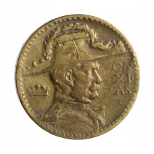 Moeda V-162a 2000 Réis 1938 BC/MBC Duque de Caxias Poligonal Bronze Alumínio Ø26,5mm 9gr.*